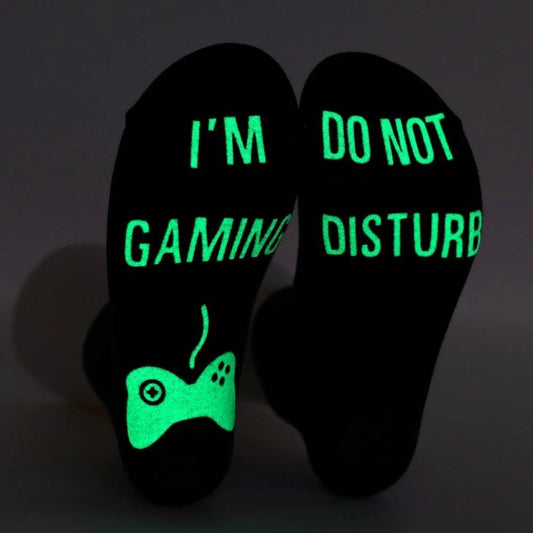 Men's Pure Cotton "I'm Gaming Do Not Disturb" Socks by GJG Denim