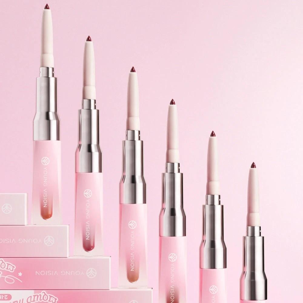 Double-headed Lip Liner Mirror Lip Gloss Two-in-one Multi-purpose Outline Lip Shape by GJG Denim