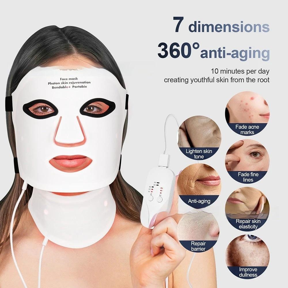 Silicone Facial Mask Rechargeable LED Photon Rejuvenation by GJG Denim