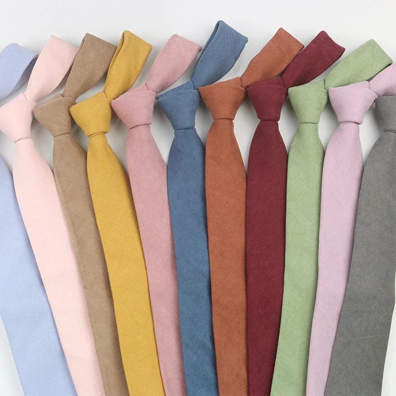 Casual Suede Solid Color 7cm Tie by GJG Denim