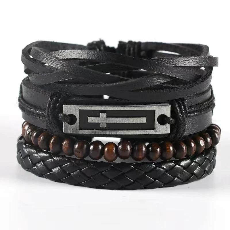 Men's Multi-layer Bracelet Set Vintage-style by GJG Denim