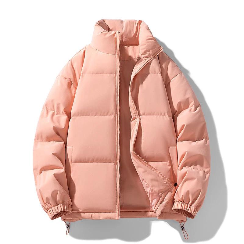 Men's Thick Warm Down Casual Loose Cotton Padded Jacket by GJG Denim