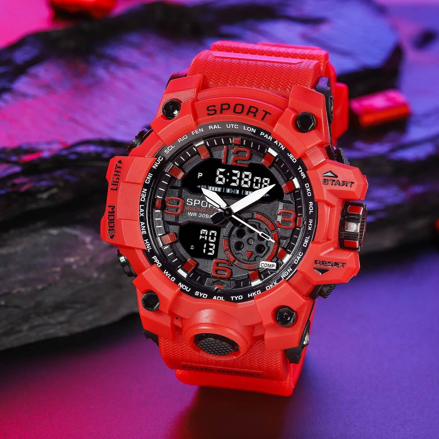 Men's Luminous Cross-border Electronic Watch by GJG Denim