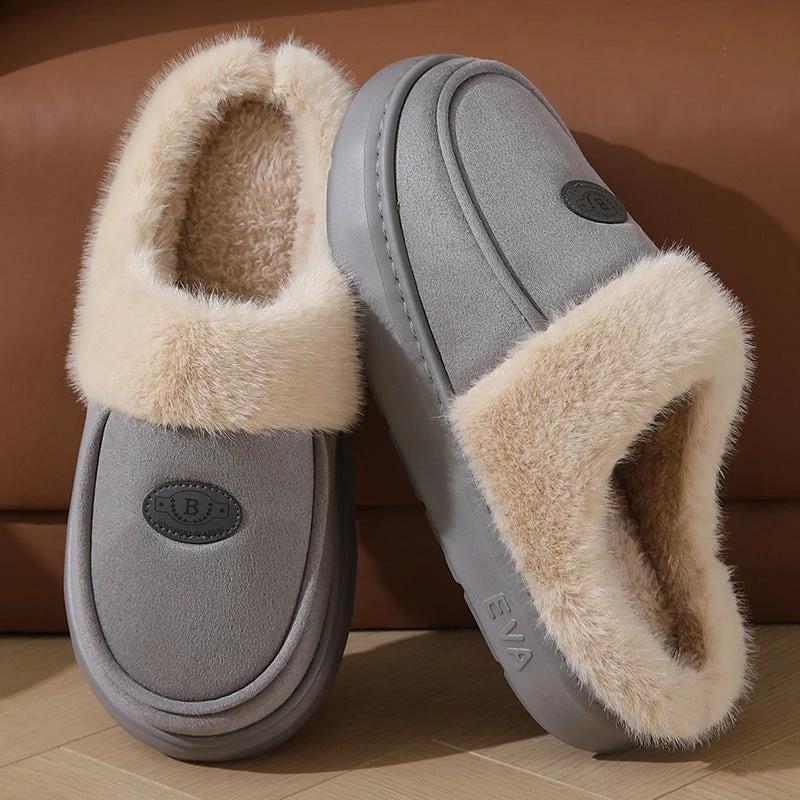 Men's Plush Suede Non-slip Slippers by GJG Denim