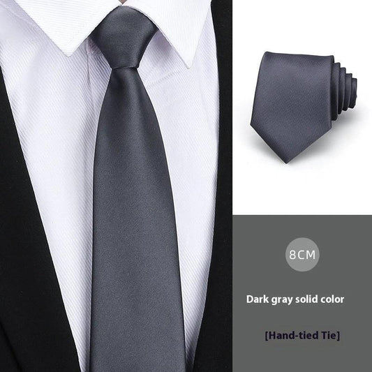 Solid Color Zipper Tie For Men by GJG Denim