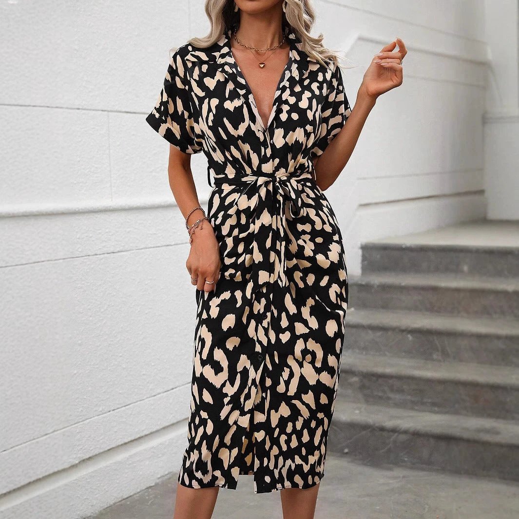 Women's New Leopard Print Dress by GJG Denim