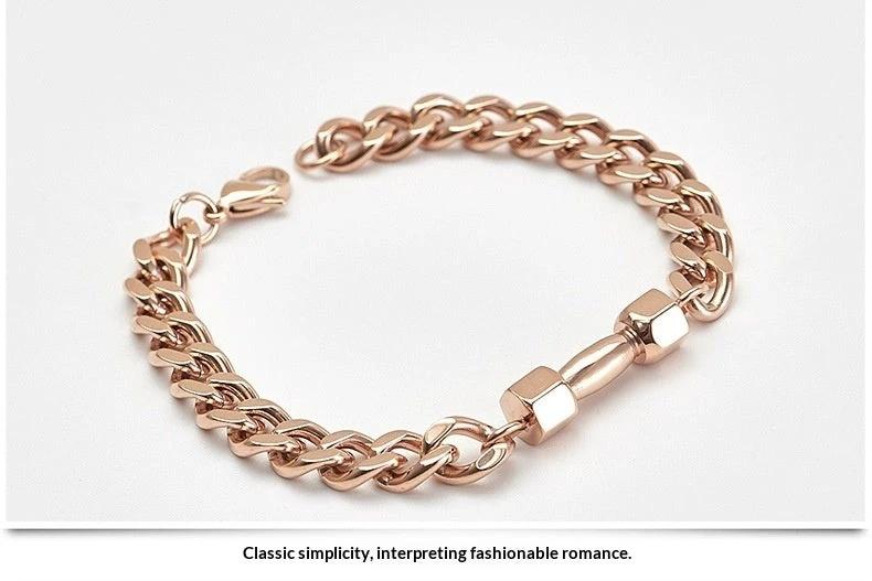 Men's Dumbbell Titanium Steel Bracelet by GJG Denim
