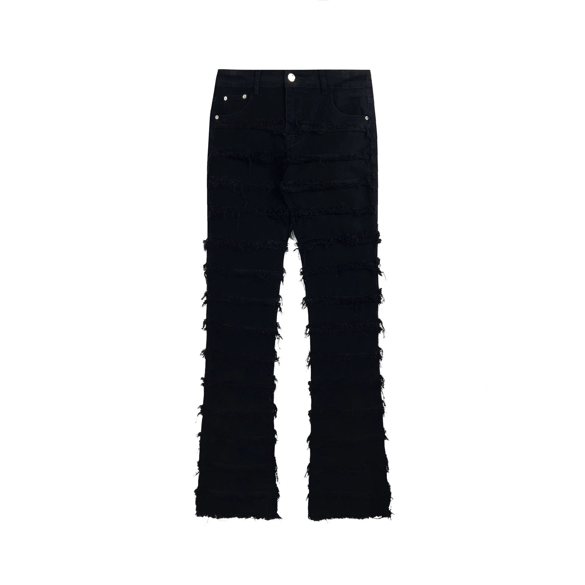 Men's Heavy Work Splicing Slim Fitting Denim Trousers by GJG Denim
