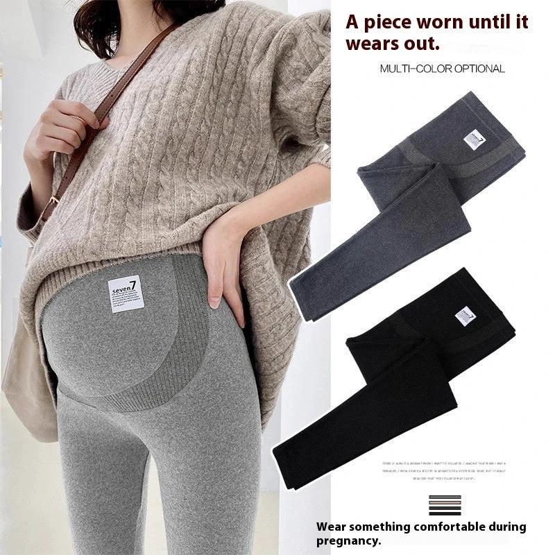 Not Tight Belly Casual Leggings High Elastic Maternity Belly Support Pants by GJG Denim