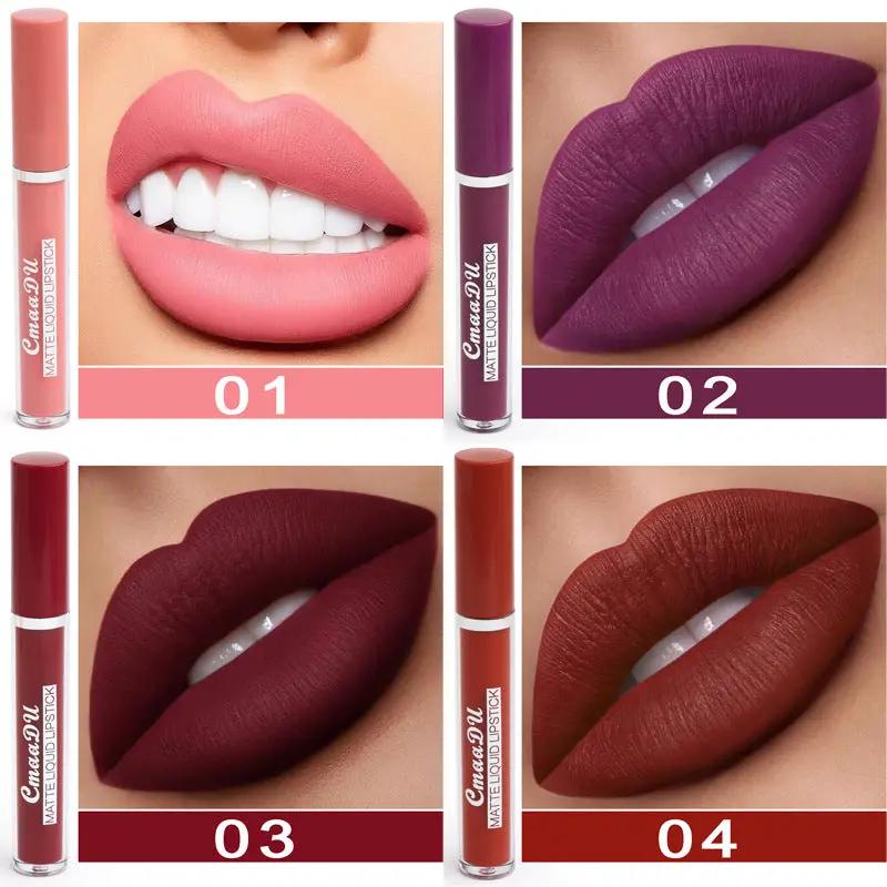 Women's Non-stick Cup Waterproof Matte Lipstick by GJG Denim