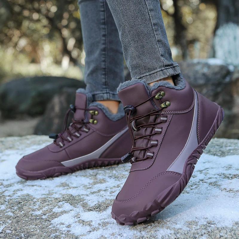 Men's Outdoor Sports Cotton Fleece-lined Warm Snow Boots by GJG Denim