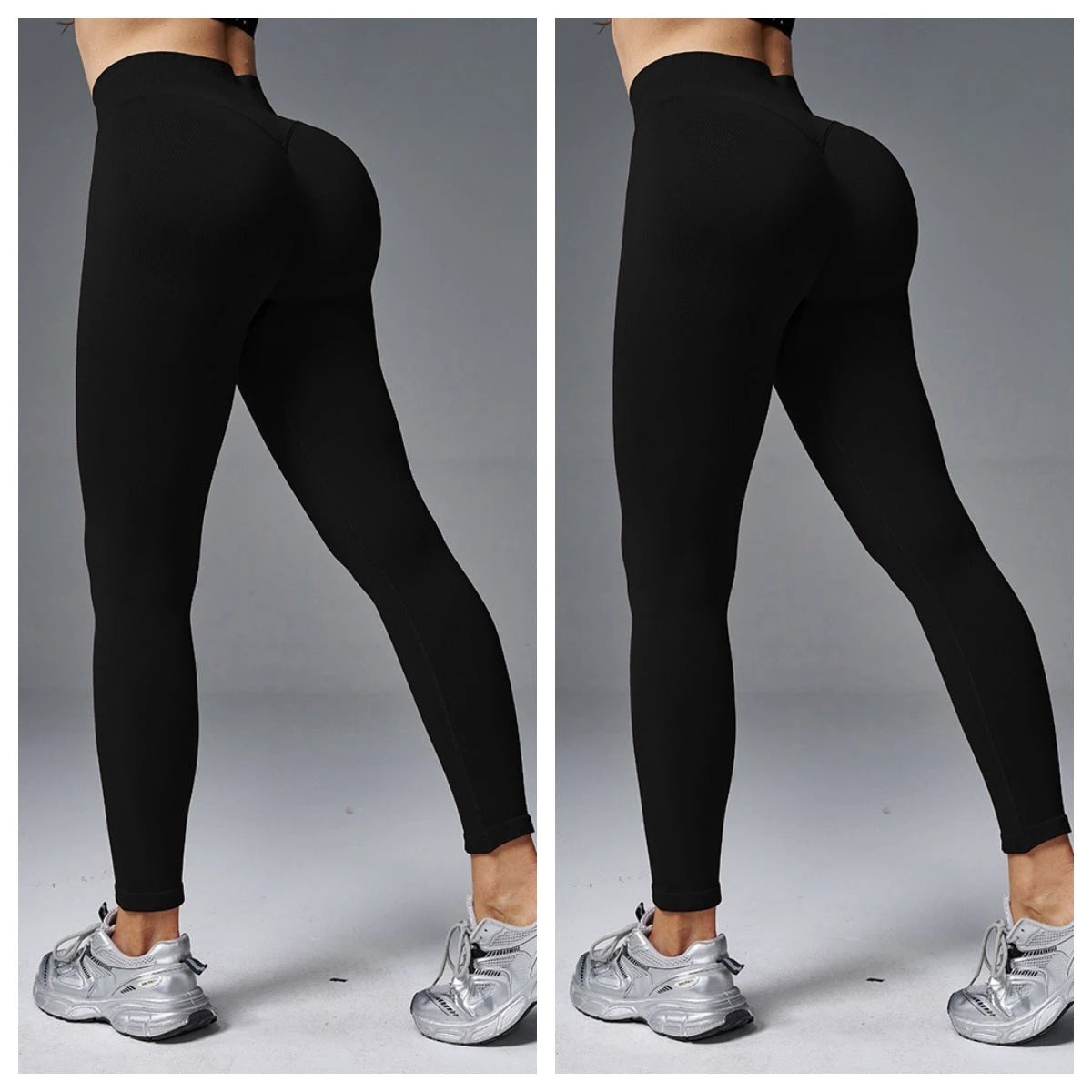 Peach Hip Tight Mid Waist Yoga Pants Hip Lifting Running Fitness by GJG Denim