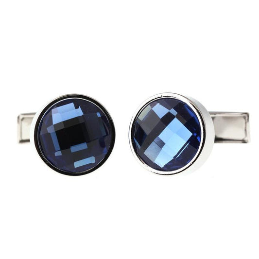 Men's Exquisite Blue Crystal Cufflinks by GJG Denim