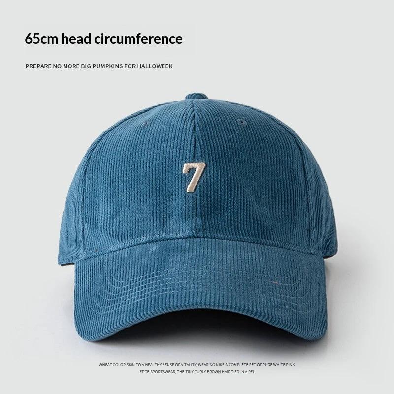 Mens Wide-Brim Corduroy Baseball Cap Stylish And Versatile by GJG Denim