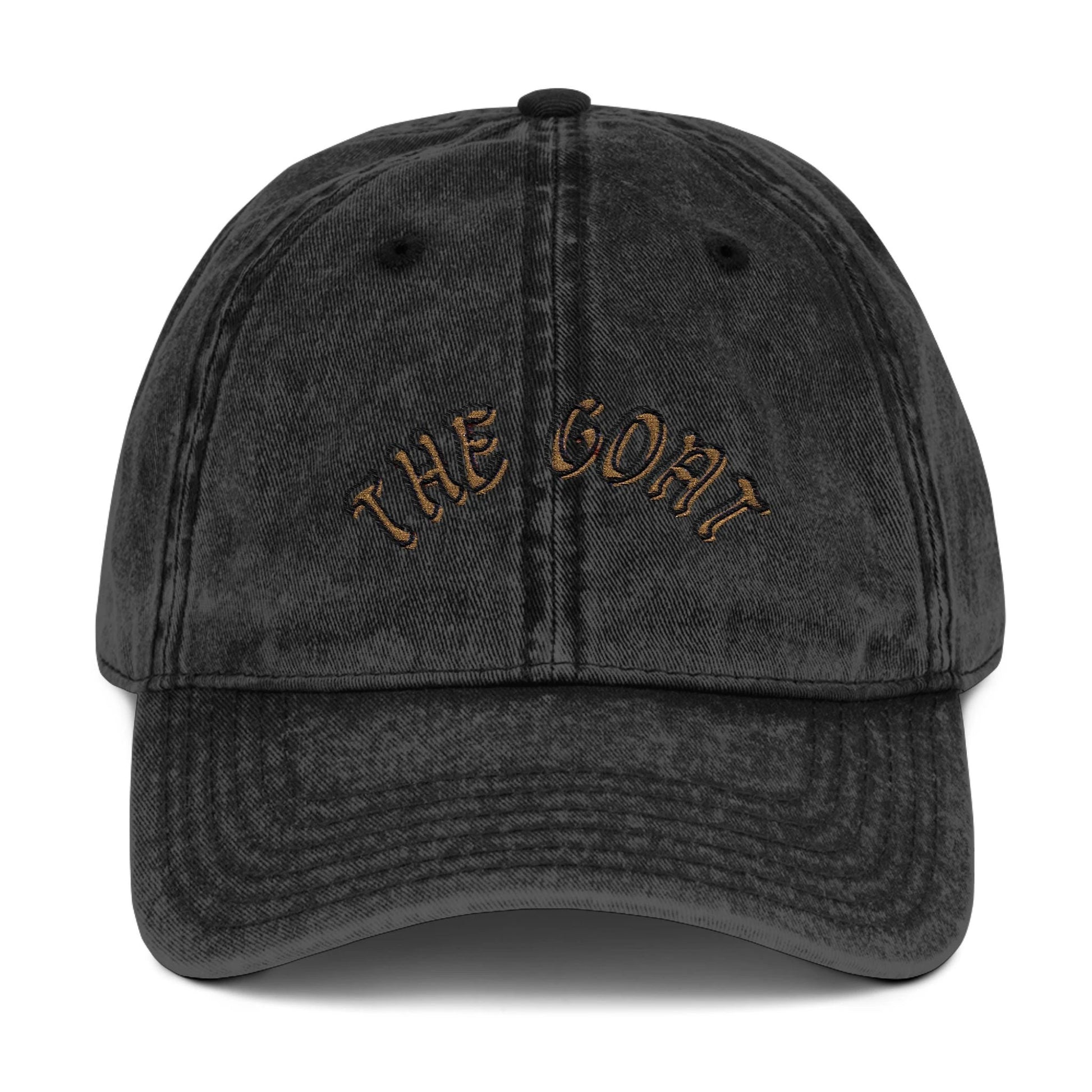 Vintage Embroidered Cap - 'The GOAT' Adjustable Hat by Printify