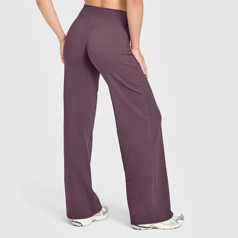 Loose Straight-leg Yoga Pants That Create A Slimming High-waisted Look by GJG Denim