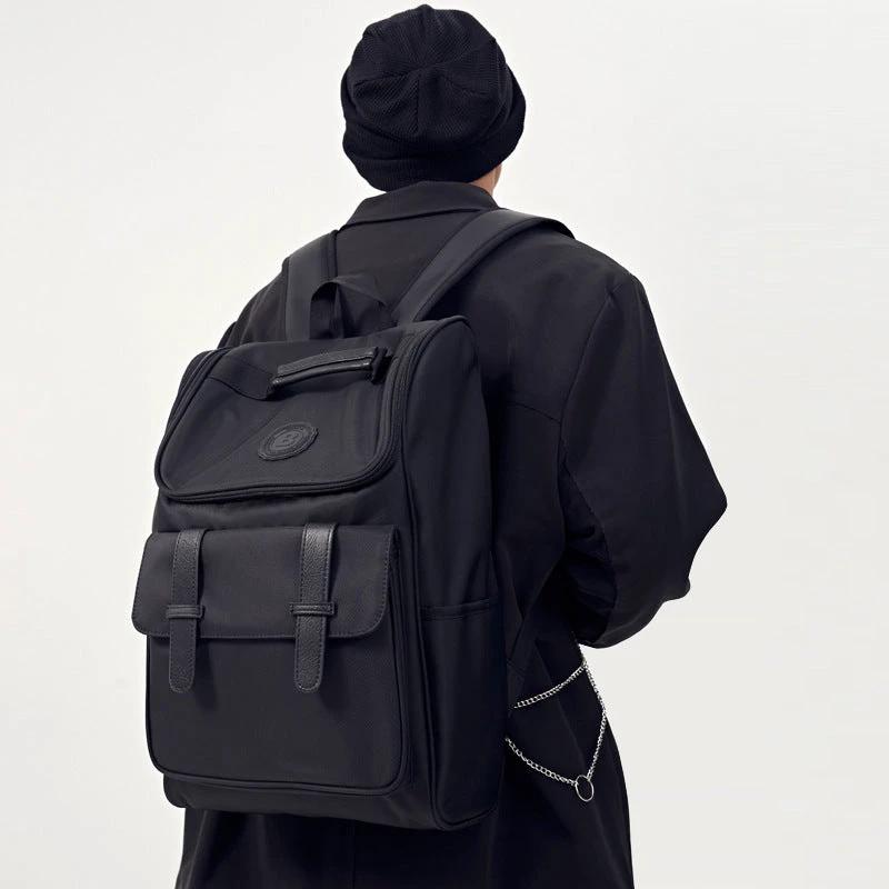 Mens Large-Capacity Travel Laptop Backpack by GJG Denim