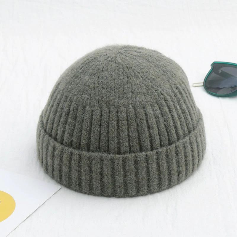 Men's Solid Color Retro Beanie by GJG Denim