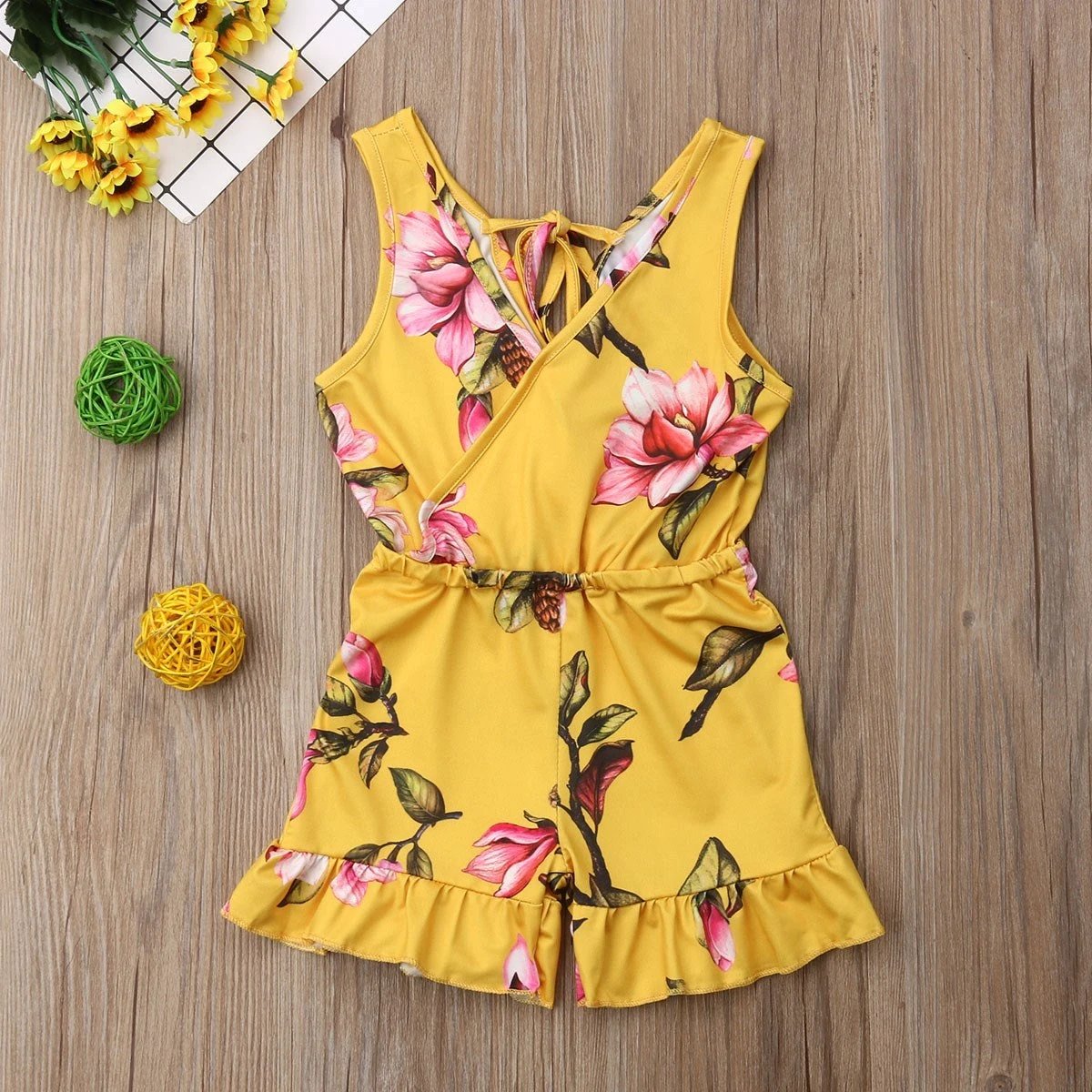 Summer Girls baby girl Floral Outfits Clothes by GJG Denim