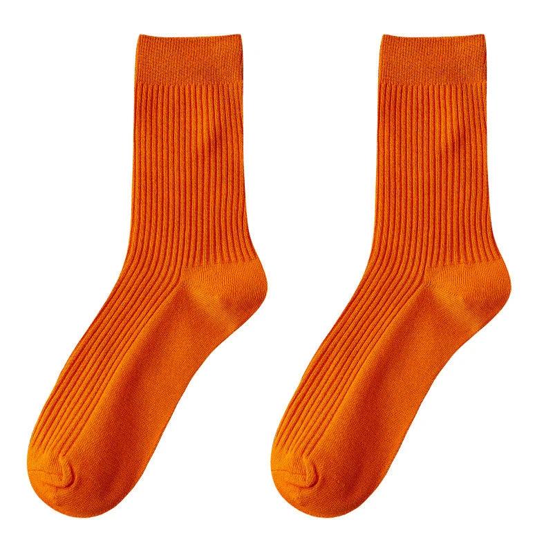 Men's Solid Color Sport Mid-calf Length Cotton Socks by GJG Denim