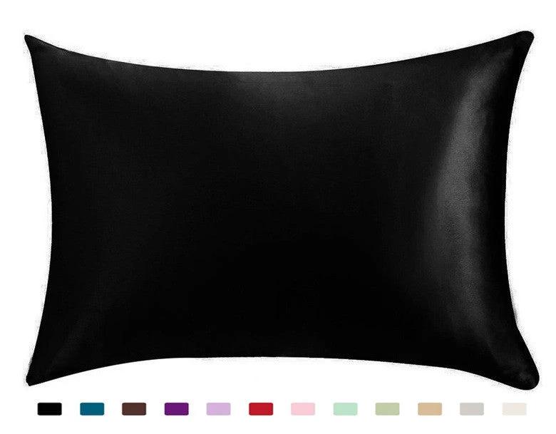 Pillowcase Satin Solid Color Simulation Silk Single Pillowcase Ice Silk Pillowcase by GJG Denim