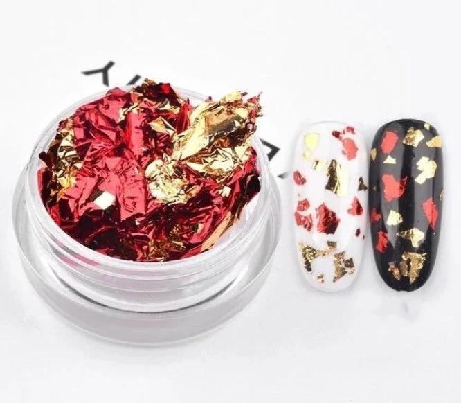 Nail tin foil fragment nail jewelry by GJG Denim