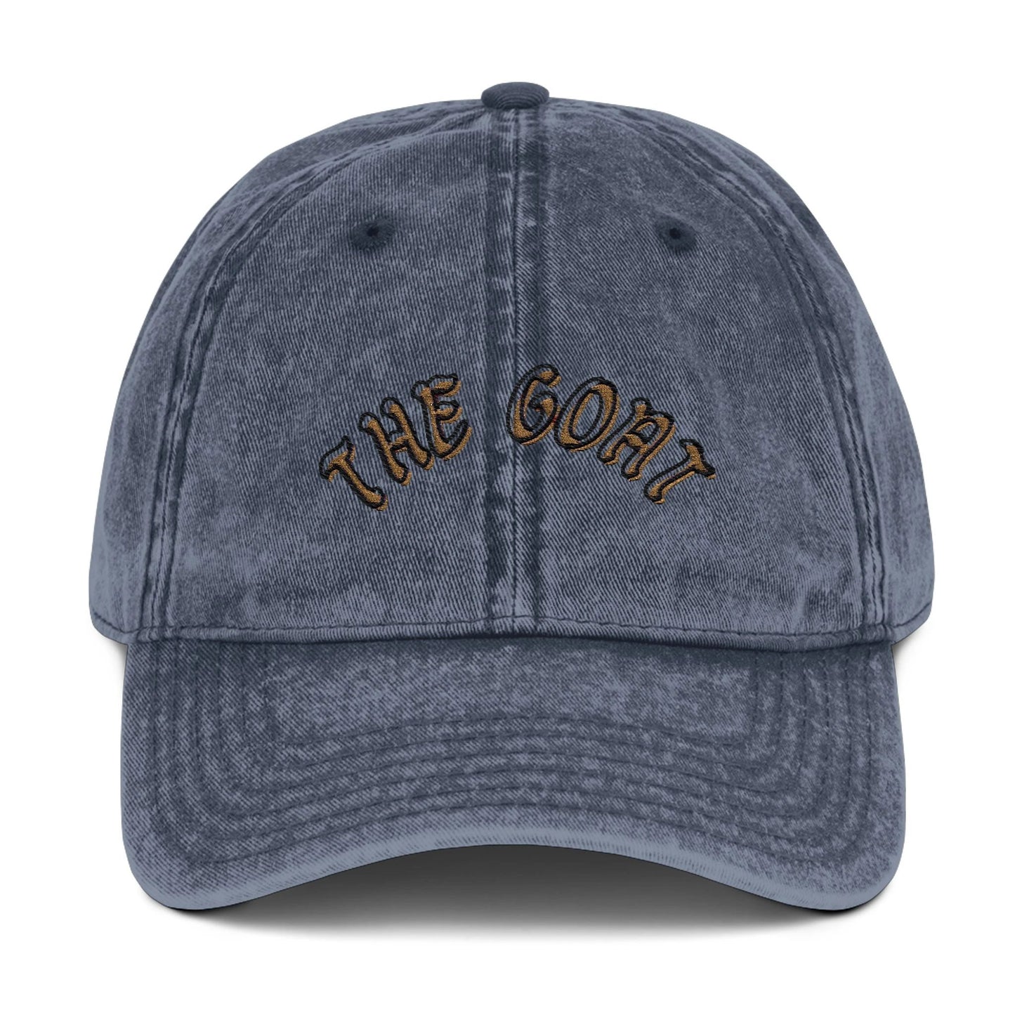 Vintage Embroidered Cap - 'The GOAT' Adjustable Hat by Printify