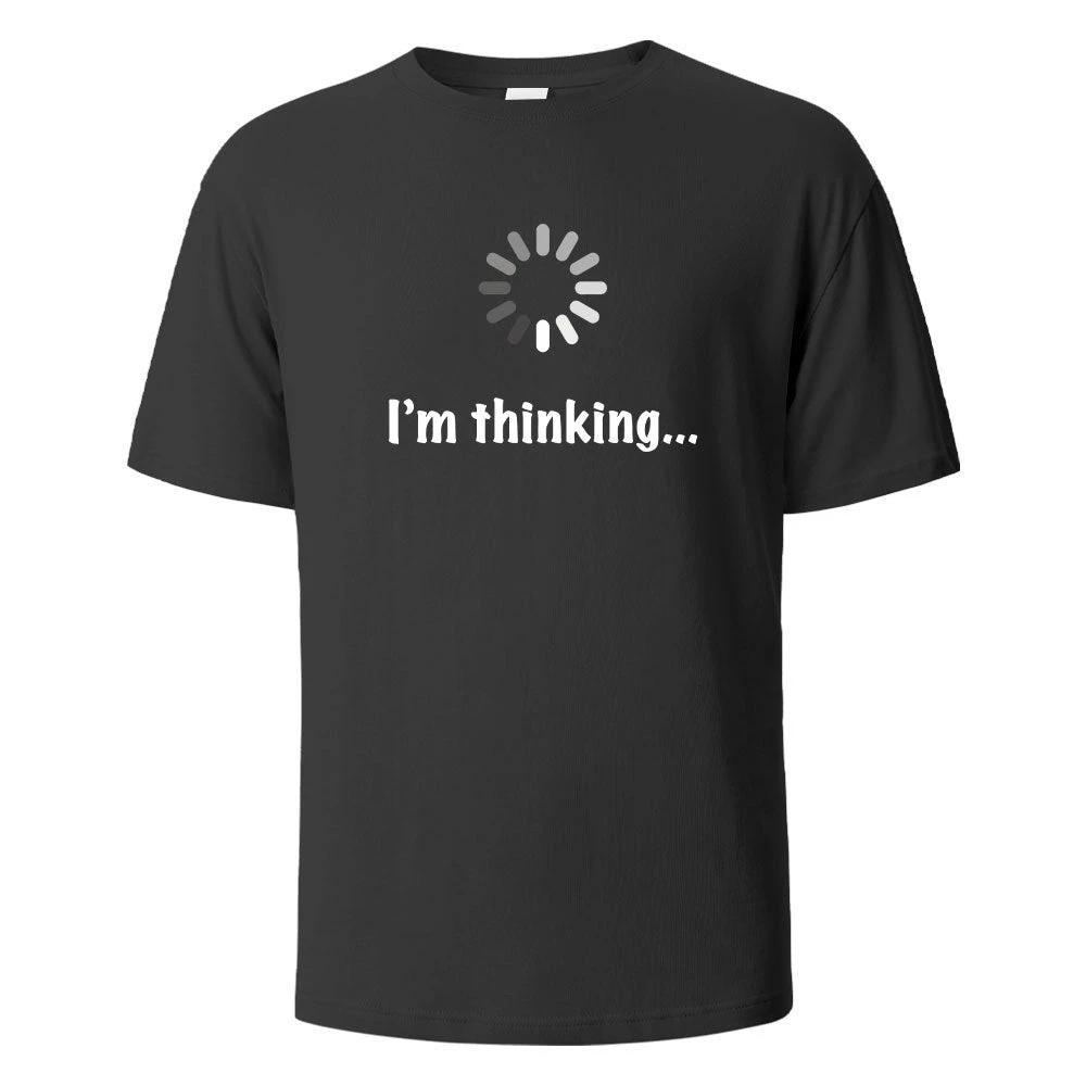 "I'm Thinking" Printed T-shirt for Men by GJG Denim