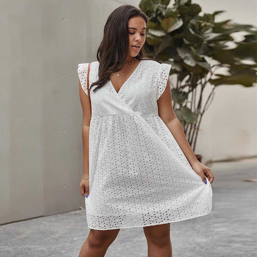 Summer plus size cutout dress by GJG Denim