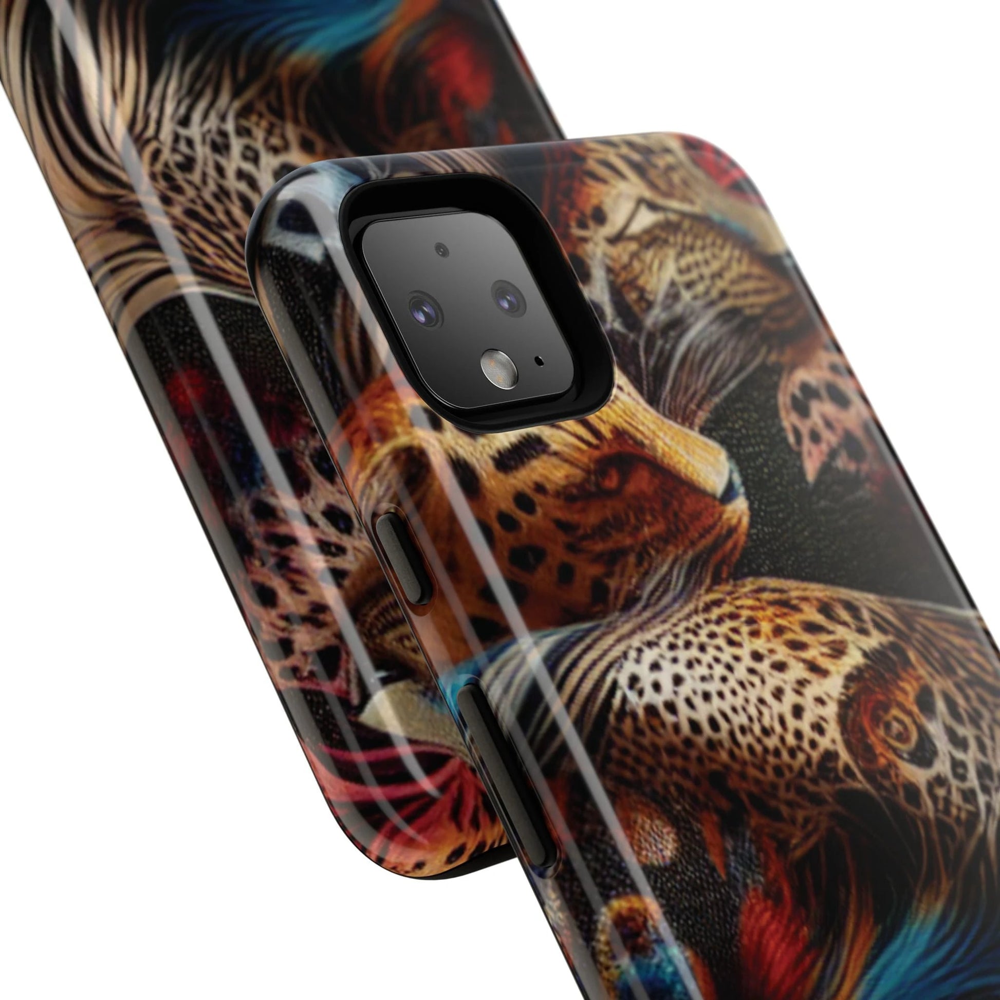 Stylish Tough Phone Case with Elegant Black and Gold Design by Printify