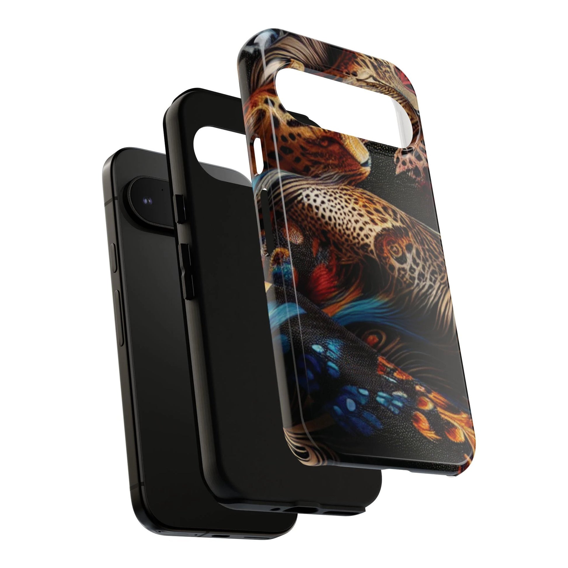 Stylish Tough Phone Case with Elegant Black and Gold Design by Printify
