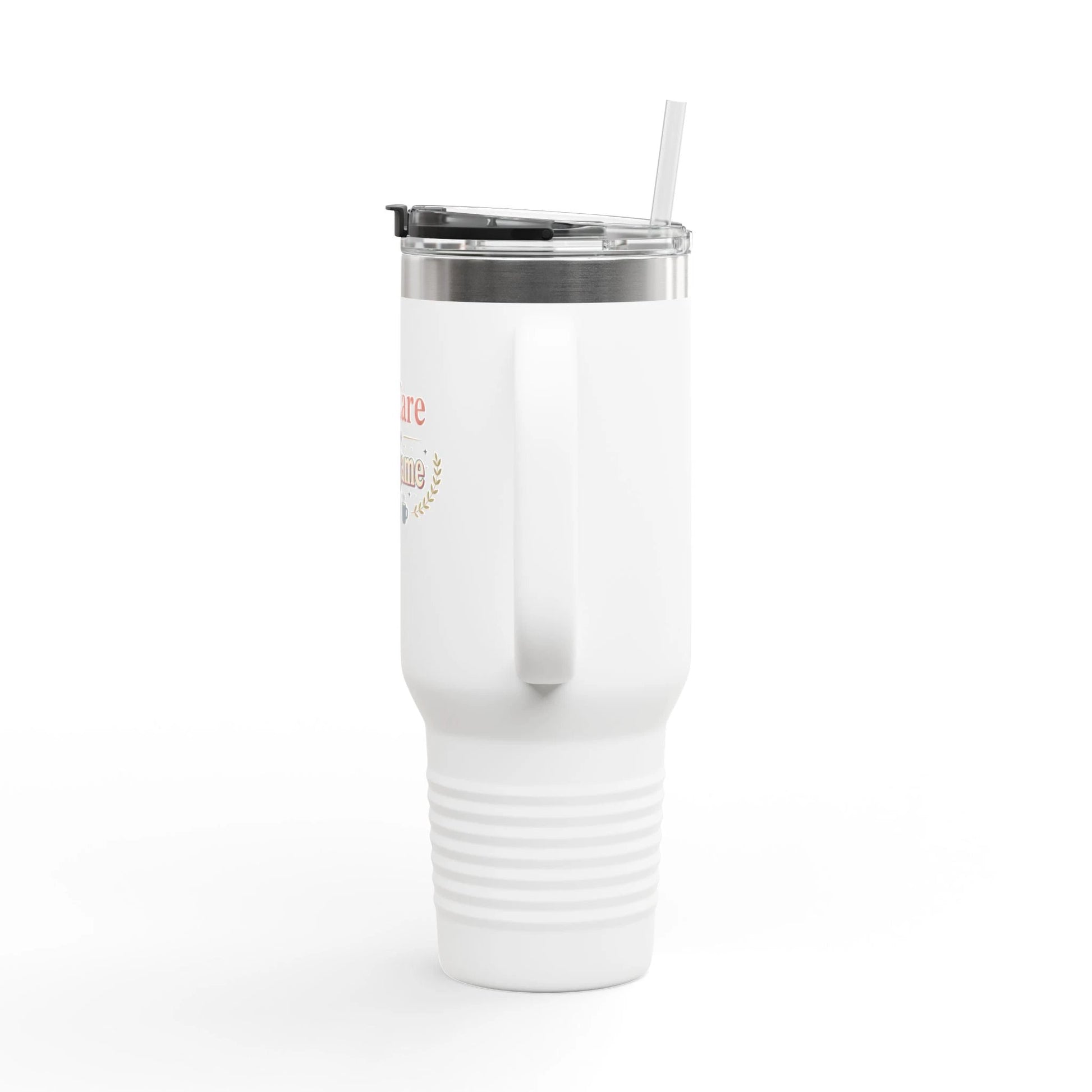 40oz Insulated Travel Mug - "Self-Care is my Vain-Game" Comfort Coffee Tumbler by Printify