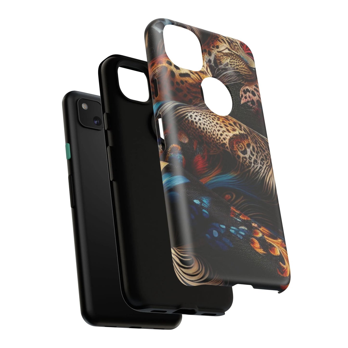 Stylish Tough Phone Case with Elegant Black and Gold Design by Printify