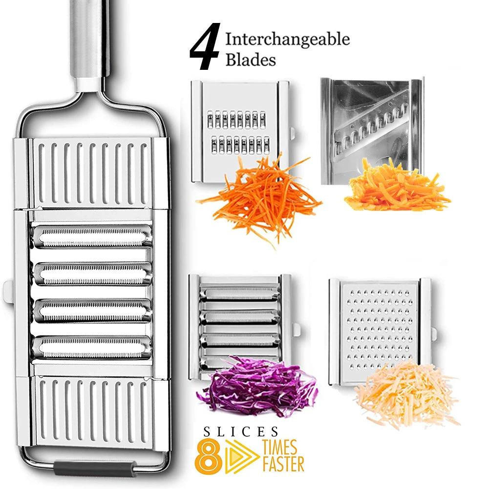Stainless Steel Grater, Vegetable And Fruit Slicer, Peeler by GJG Denim