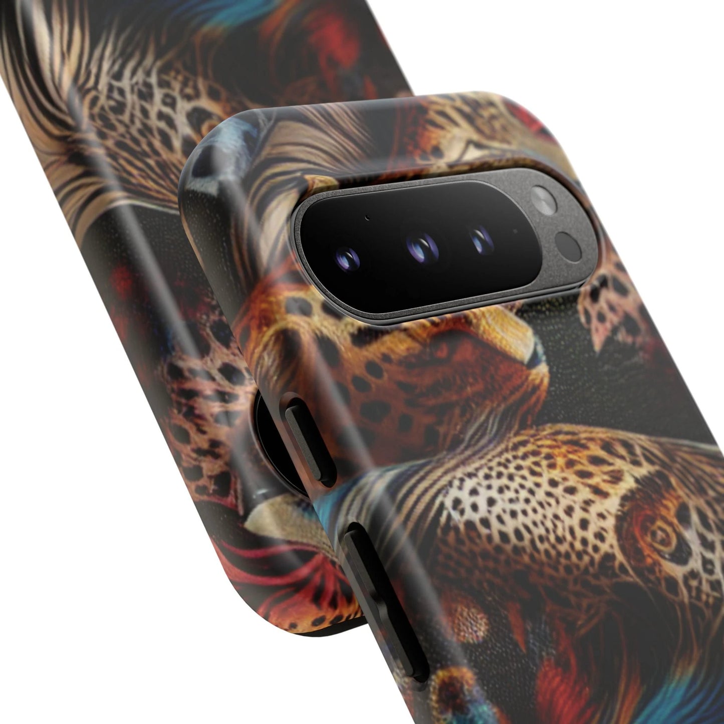 Stylish Tough Phone Case with Elegant Black and Gold Design by Printify