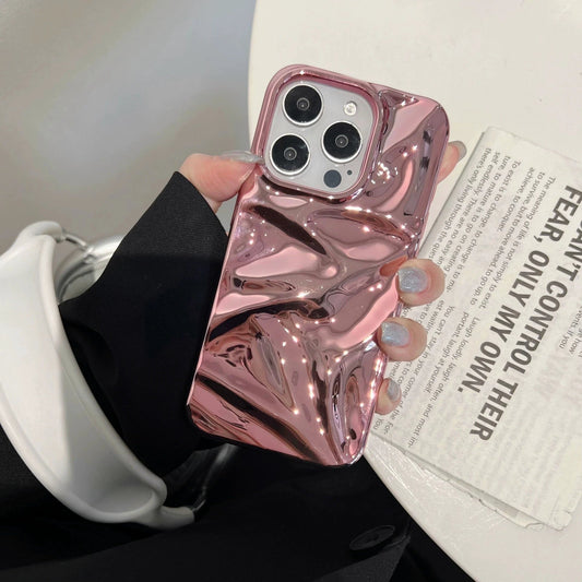 Electroplating Three-dimensional Pleated Phone Case by GJG Denim