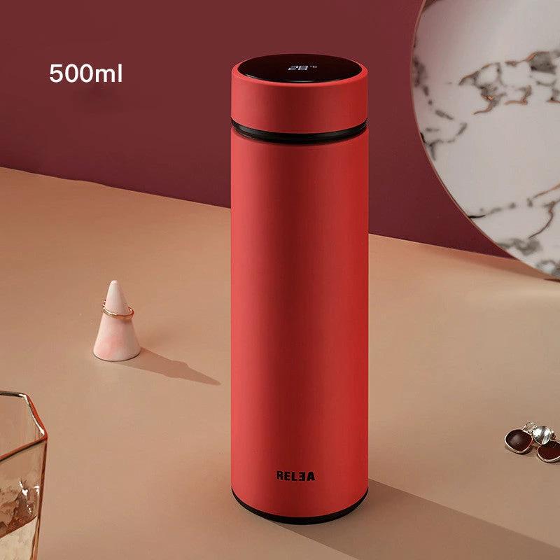 Intelligent Digital LCD Temperature Display Insulation Water Bottle by GJG Denim