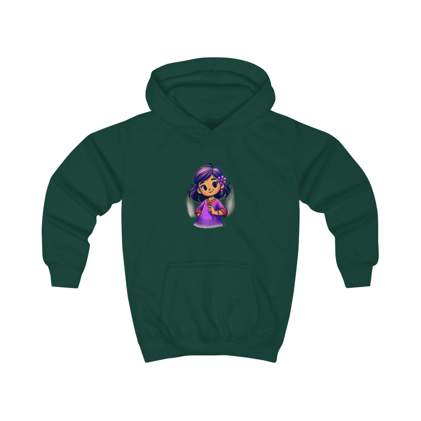 Cute Kids Hoodie with Adorable Character Design by Printify