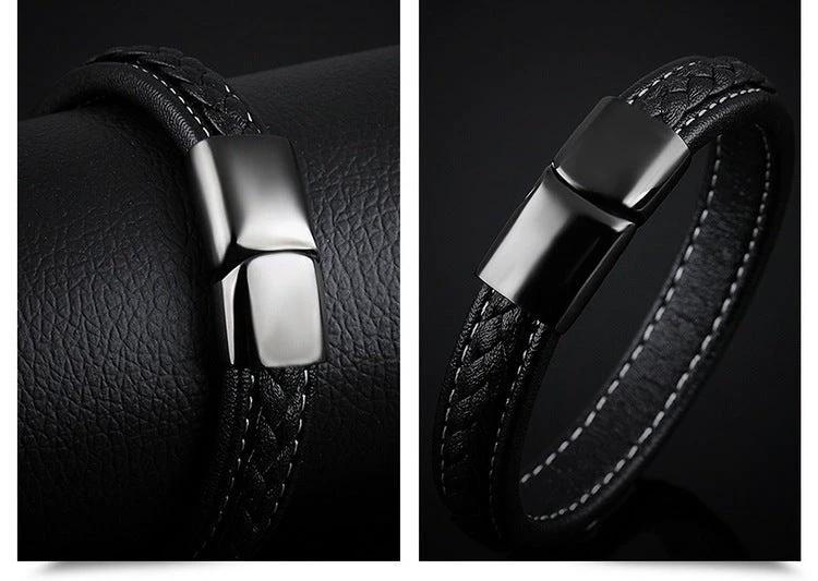 Men's Black Titanium Steel Bracelet by GJG Denim