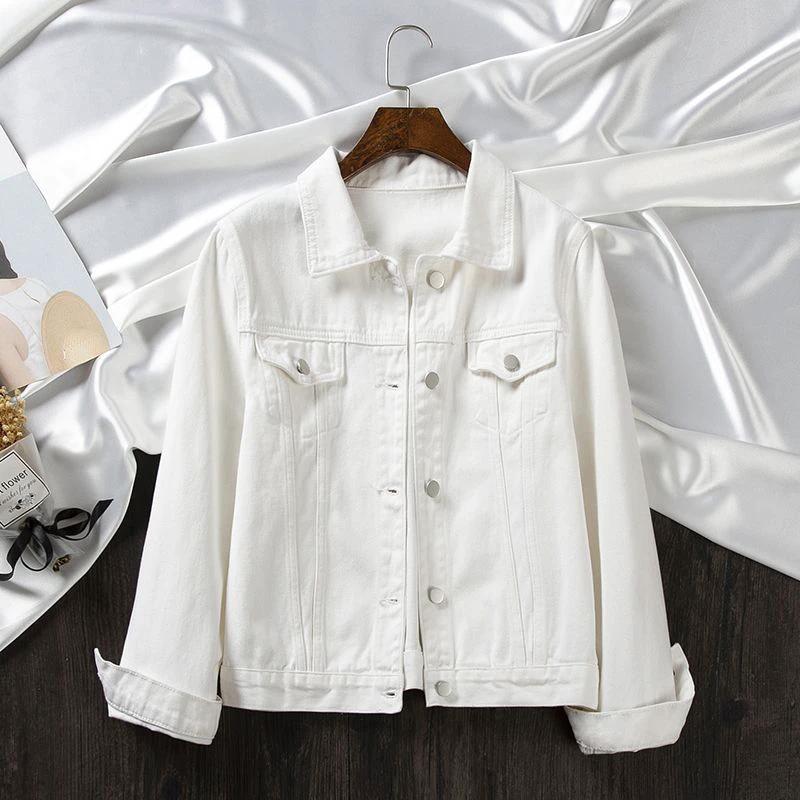 Women's Short Spring And Autumn New Korean Style Loose Versatile Casual Jacket Petite Top by GJG Denim