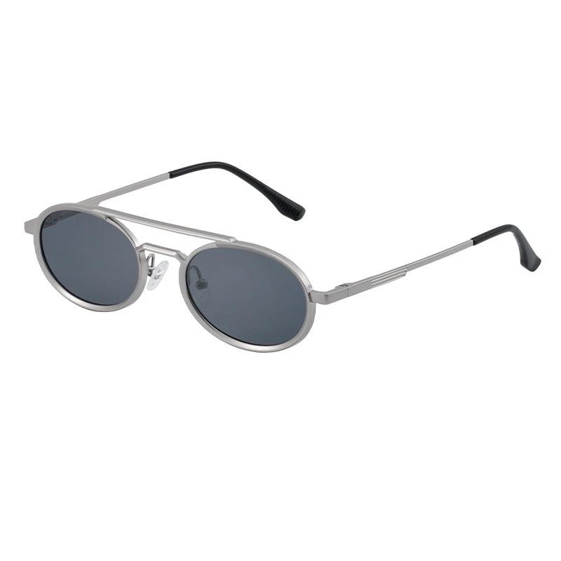 Retro-style Oval-frame Steampunk Sunglasses For Men by GJG Denim
