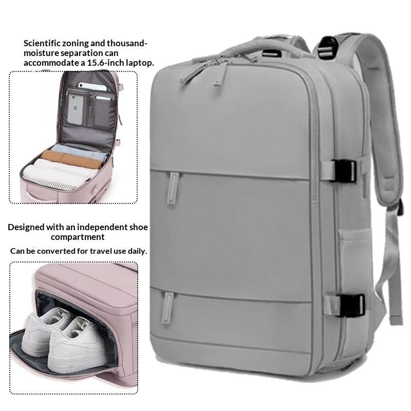 Men's Casual Travel Waterproof Laptop Backpack With Dry-Wet Separation by GJG Denim