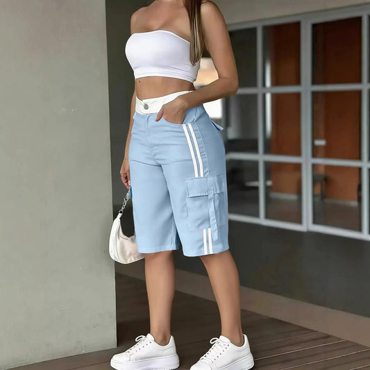 Casual European And American-style Womens High-waisted Pants by GJG Denim