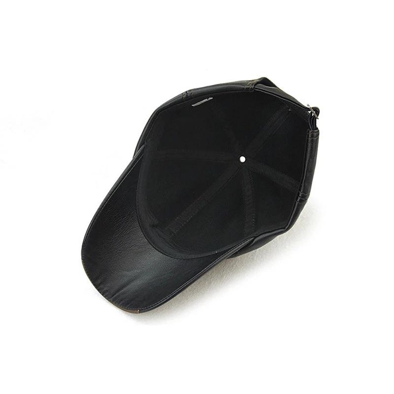 Men's Leather Baseball Cap by GJG Denim