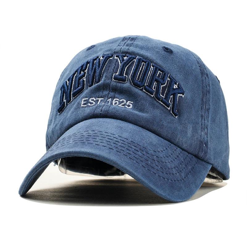 Washed Cotton Three-dimensional Embroidered Shade Baseball Cap For Men by GJG Denim