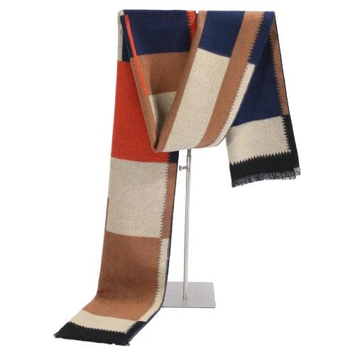 Men's Color Blocking Scarf by GJG Denim