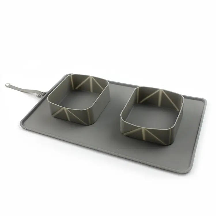 Folding Silicone Pet Bowl by GJG Denim