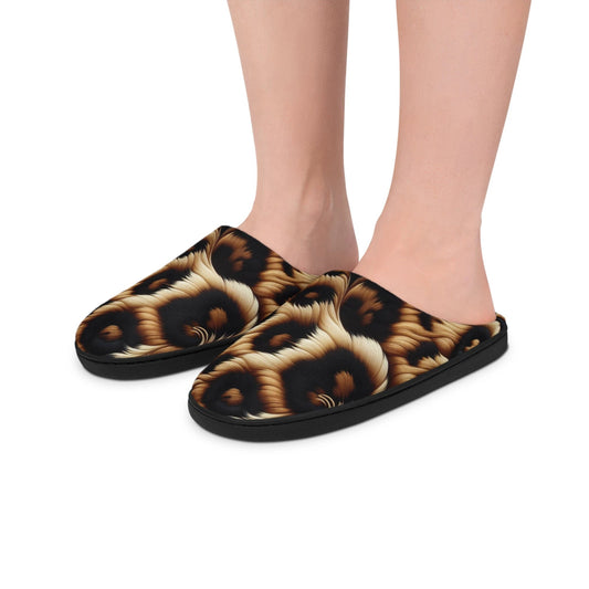 Chic Leopard Print Women's Indoor Slippers | Cozy Footwear, Home Relaxation, Gift for Her, Trendy House Slippers, Animal Print Decor by Printify