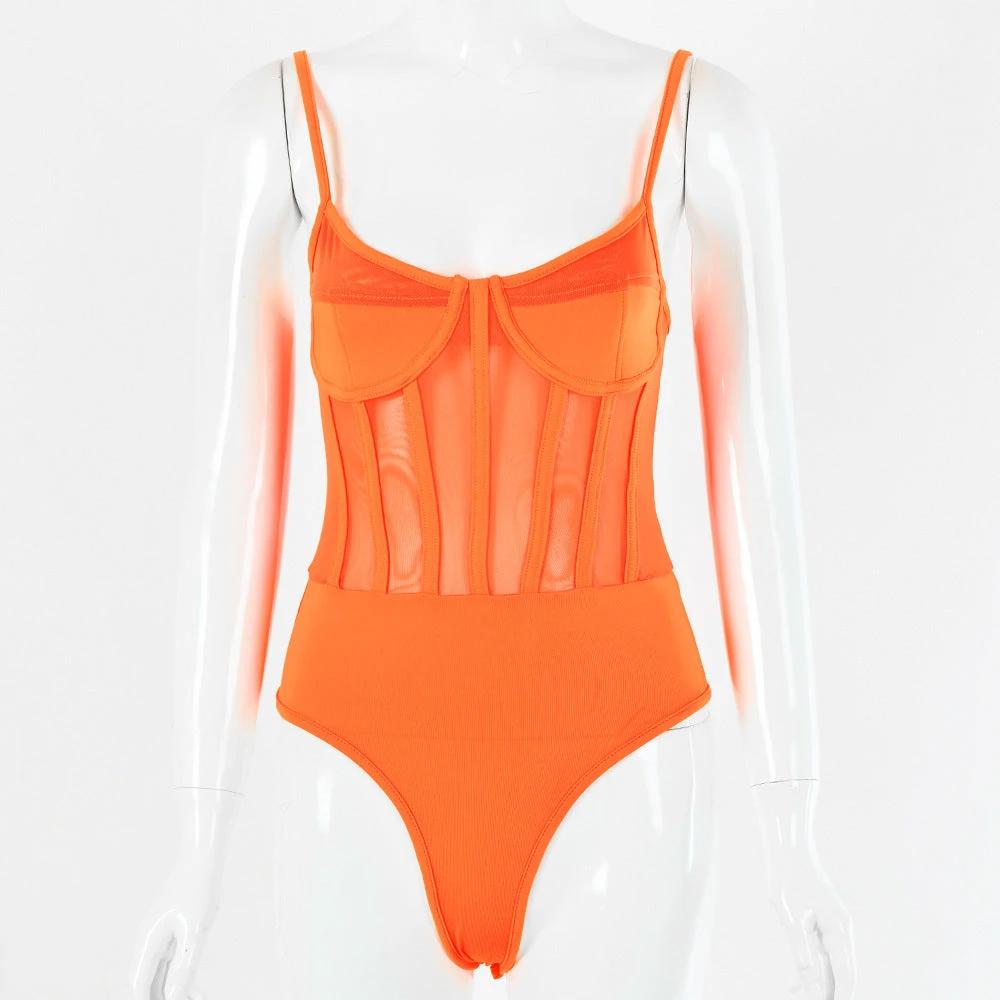 Mesh hollow bodysuit by GJG Denim
