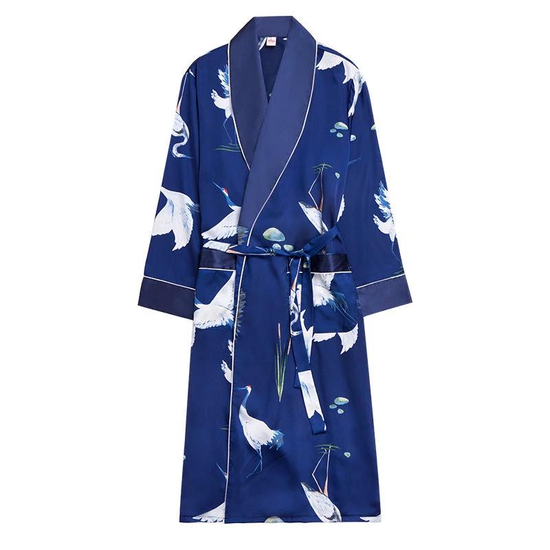 Long-Sleeve Men's Bathrobe by GJG Denim